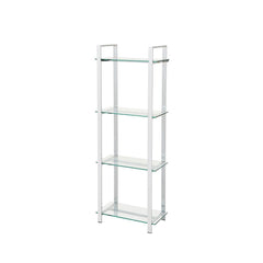 [EKM-AUTOGENERATED]Harry 160cm Chrome and Clear Glass 4 Tier Display Unit