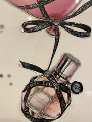 Heart Balloon Pink Perfume Wall Art Mirror Frame