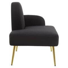 Heather Black Chaise Lounge  Home Luxe Interior