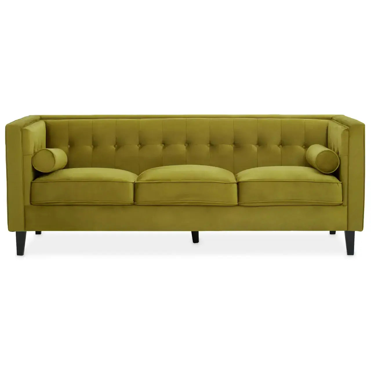[EKM-AUTOGENERATED]Helia 3 Seat Olive Velvet Sofa