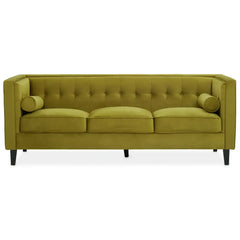 [EKM-AUTOGENERATED]Helia 3 Seat Olive Velvet Sofa