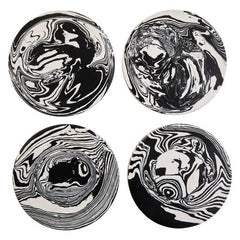 [EKM-AUTOGENERATED]Helsa Black and White Marble Set of Four Coasters Home Luxe Interior