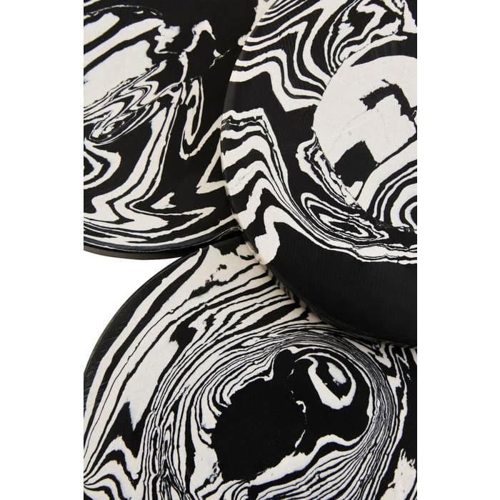 Helsa Black and White Marble Set of Four Coasters  Home Luxe Interior