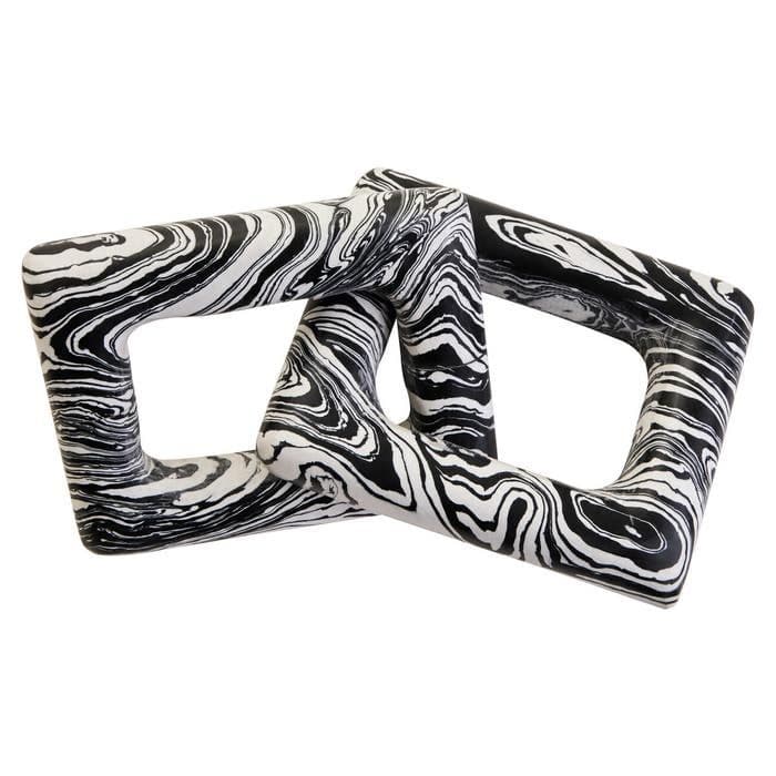 [EKM-AUTOGENERATED]Helsa Black And White Marble Two Link Chain - Home Luxe Interior