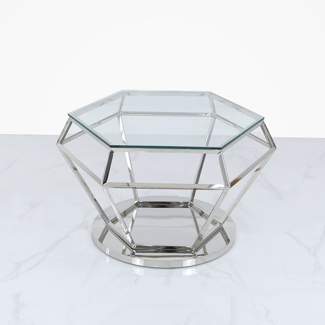 [EKM-AUTOGENERATED]Hexagon Coffee Table Stainless Steel