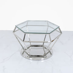 [EKM-AUTOGENERATED]Hexagon Coffee Table Stainless Steel