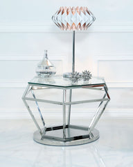 Hexagon Coffee Table  Stainless Steel