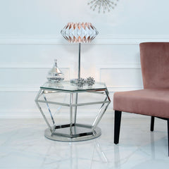 Hexagon Coffee Table  Stainless Steel