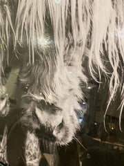 Highlander Black & White Wall Art Mirror Frame 85Cm X 85Cm