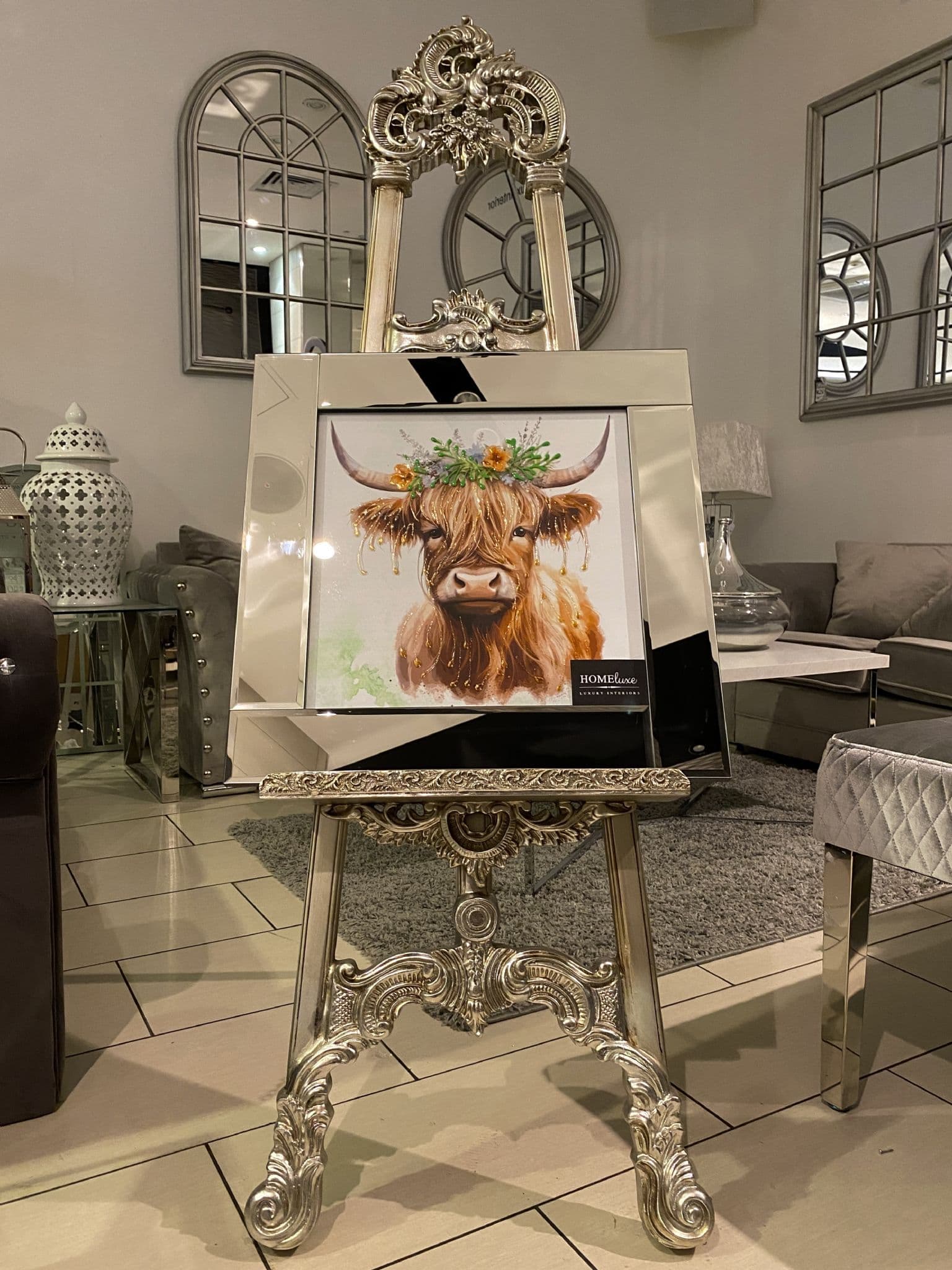 [EKM-AUTOGENERATED]Highlander Brown Spring Wall Art Mirror Frame 55Cm X 55Cm