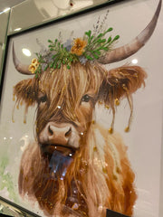 Highlander Brown Spring Wall Art Mirror Frame 55Cm X 55Cm