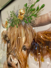 Highlander Brown Spring Wall Art Mirror Frame 55Cm X 55Cm