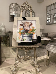 [EKM-AUTOGENERATED]Highlander Female Floral Wall Art Mirror Frame 55Cm X 65Cm