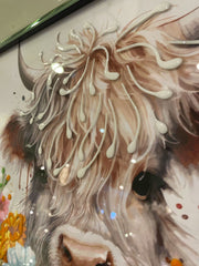 Highlander Female Floral Wall Art Mirror Frame 55Cm X 65Cm