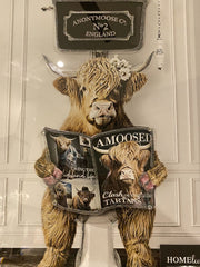 Highlander Sitting Reading Wall Art Mirror Frame 55Cm X 65Cm