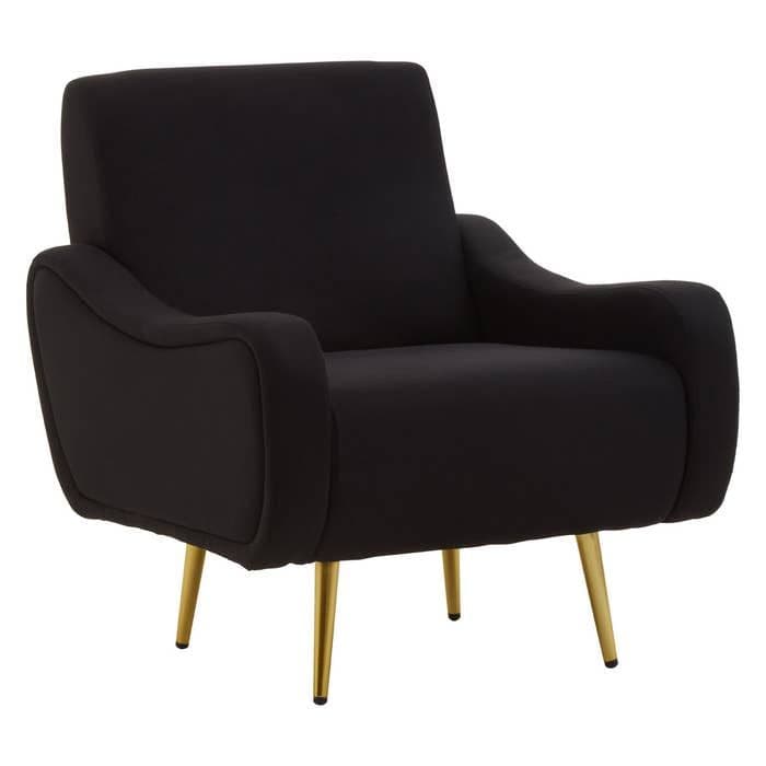 [EKM-AUTOGENERATED]Holli Black Armchair - Home Luxe Interior