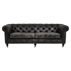 [EKM-AUTOGENERATED]Hoxton Ebony Leather Sofa