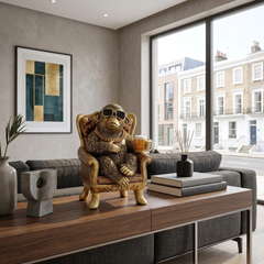 Home Luxe Gorilla Relax Ornament 17cm - Cool Funny Novelty Monkey Gift