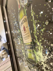 Jameson Whisky Splash Wall Art Black Step Frame