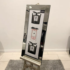 [EKM-AUTOGENERATED]Jo Malone Perfume Black & Pink Candles Wall Art Mirror Frame