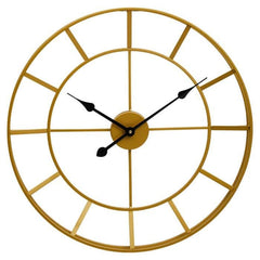 [EKM-AUTOGENERATED]Kent Large Gold Finish Metal Wall Clock - Home Luxe Interior