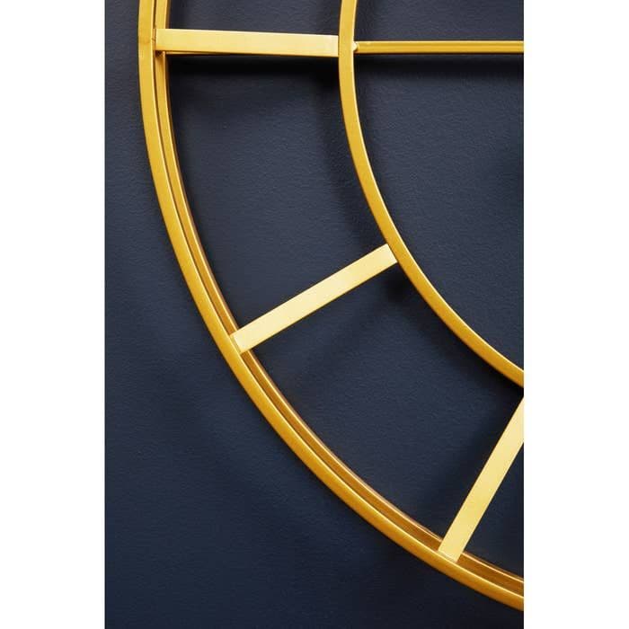 Kent Large Gold Finish Metal Wall Clock - Home Luxe Interior
