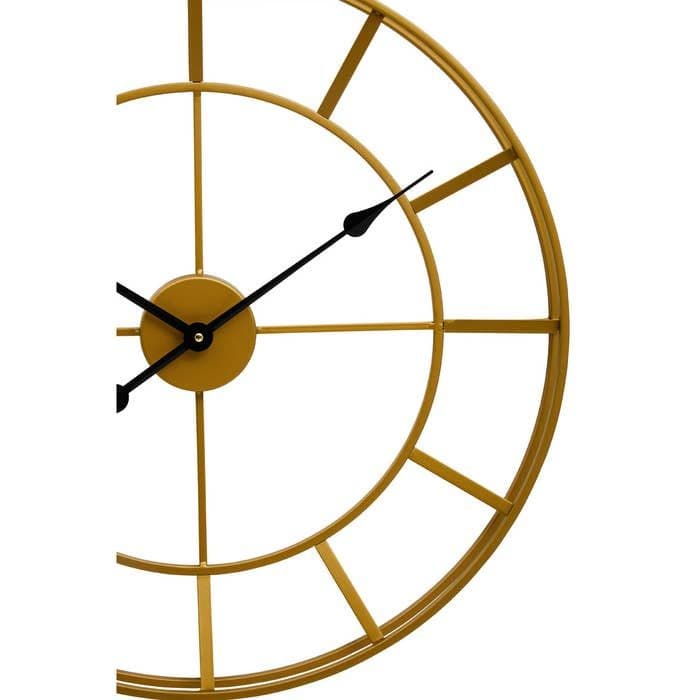 Kent Large Gold Finish Metal Wall Clock - Home Luxe Interior