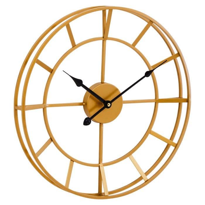 Kent Small Gold Finish Metal Wall Clock - Home Luxe Interior