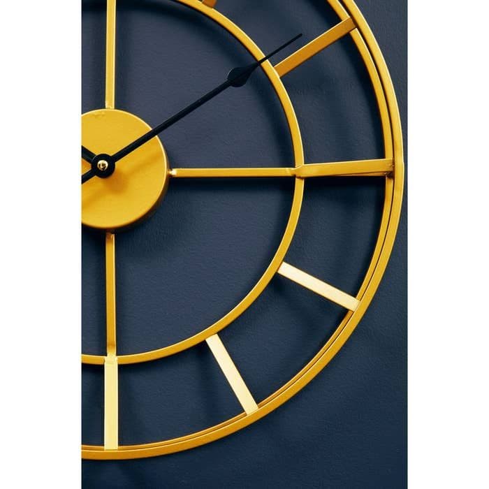 Kent Small Gold Finish Metal Wall Clock - Home Luxe Interior