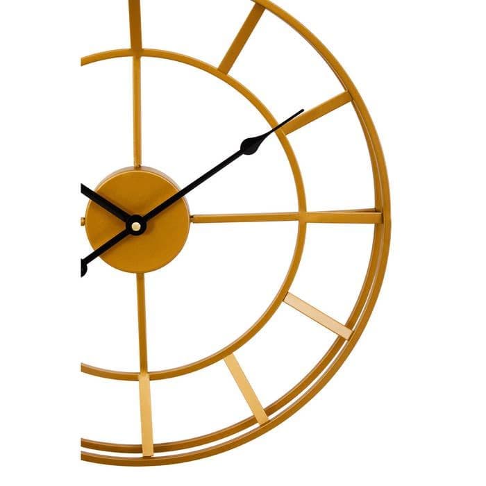 Kent Small Gold Finish Metal Wall Clock - Home Luxe Interior