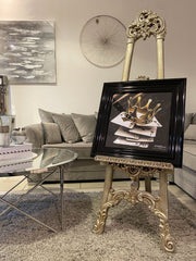 [EKM-AUTOGENERATED]King Of Cards Wall Art Black Step Frame