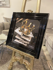 King Of Cards Wall Art Black Step Frame