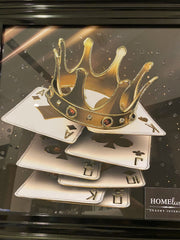 King Of Cards Wall Art Black Step Frame