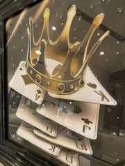 King Of Cards Wall Art Black Step Frame