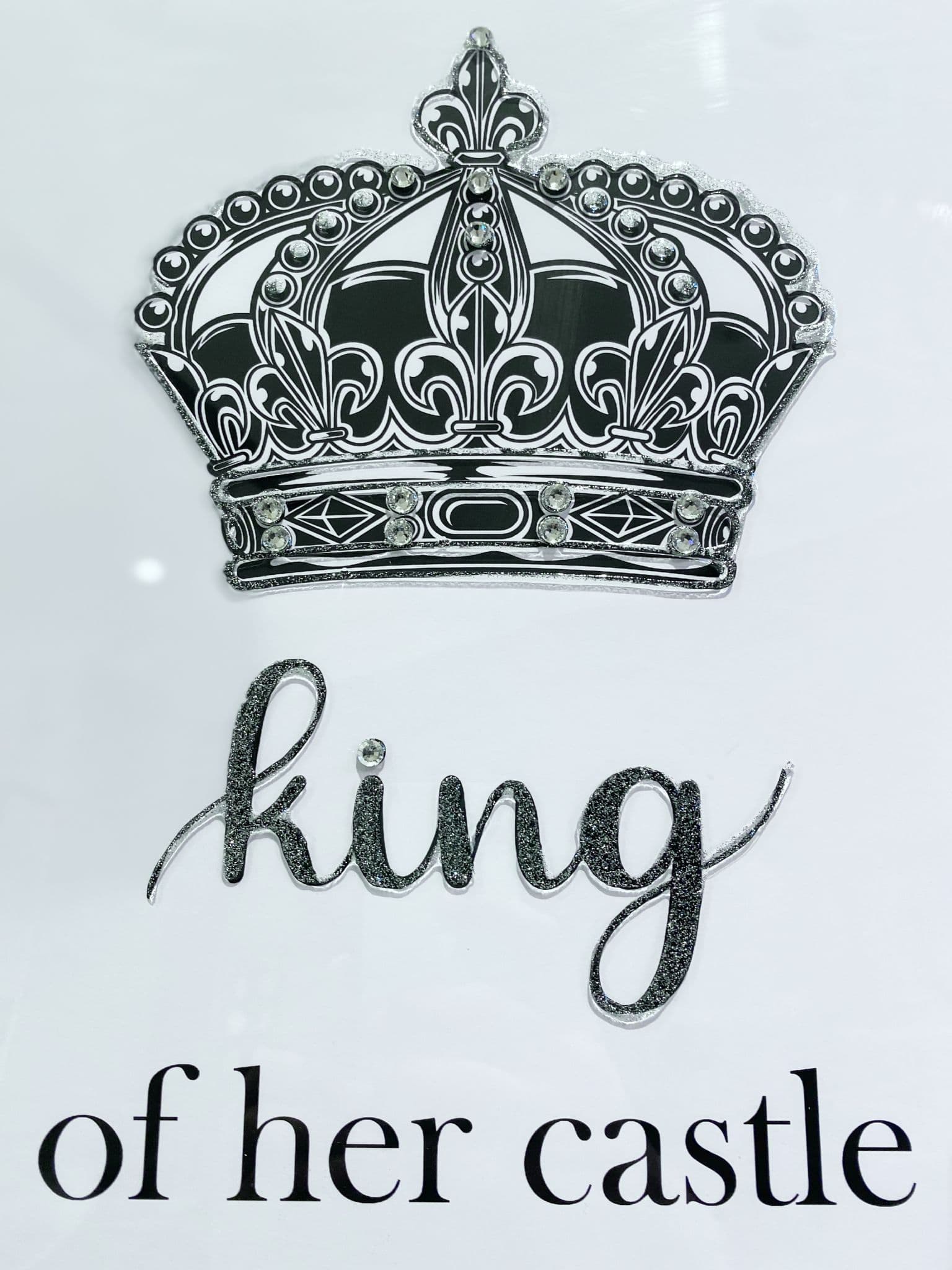 King Of Her Castle Wall Art Mirror Frame