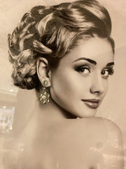 Lady Black & White Dress Wall Art Chrome Step Frame 85Xm X 45Cm