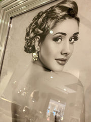 Lady Black & White Dress Wall Art Chrome Step Frame 85Xm X 45Cm