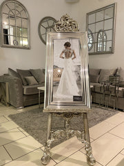 [EKM-AUTOGENERATED]Lady Wedding Dress Left Wall Art Chrome Step Frame 85Cm X 45Cm