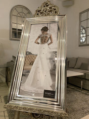 Lady Wedding Dress Left Wall Art Chrome Step Frame 85Cm X 45Cm