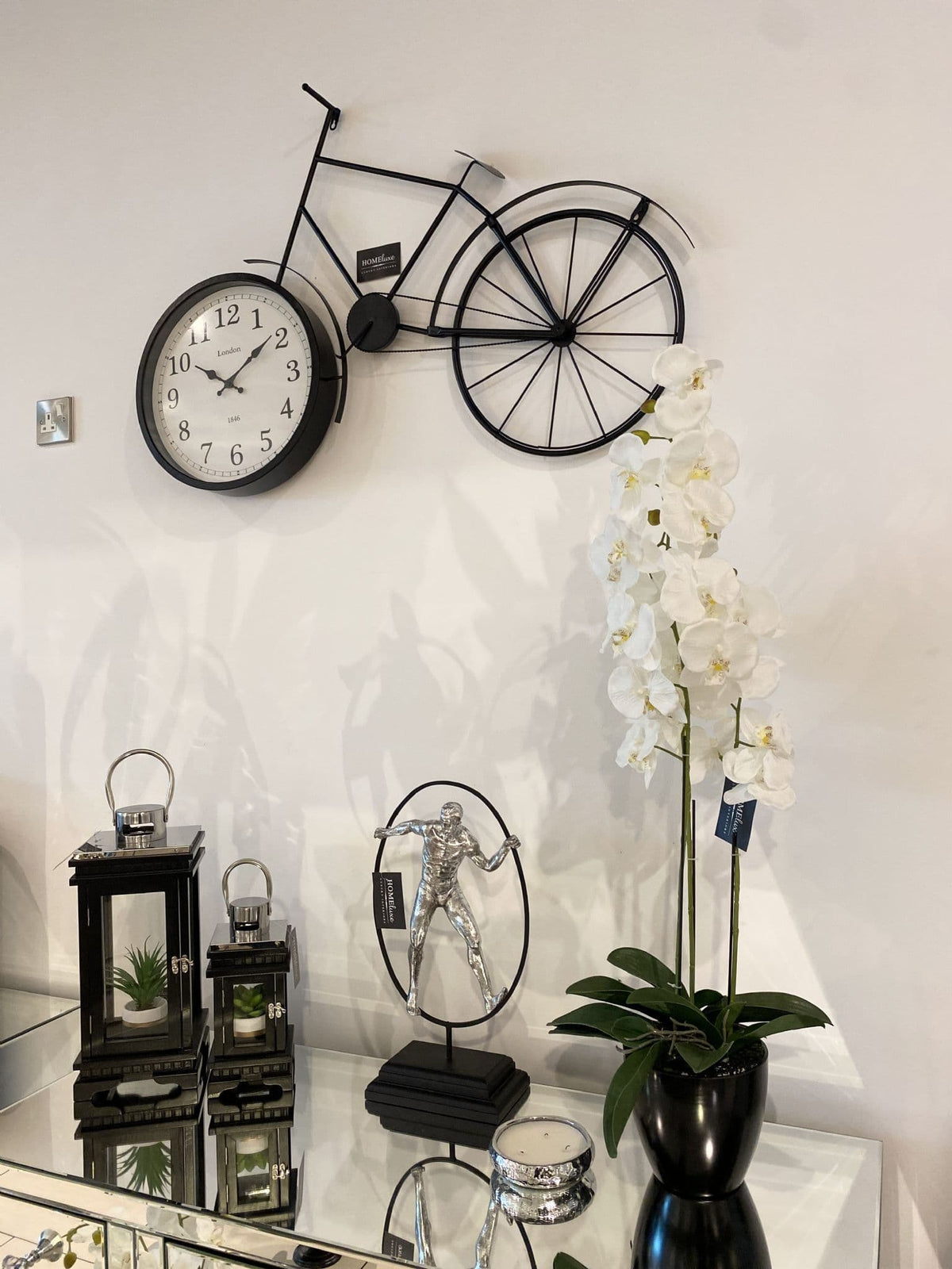 [EKM-AUTOGENERATED]Large Metal Bike Wall Clock