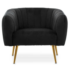 [EKM-AUTOGENERATED]Larissa Black Velvet Chair
