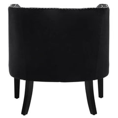 Larissa Black Velvet Studded Chair  Home Luxe Interior