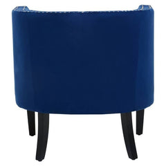 Larissa Blue Velvet Studded Chair  Home Luxe Interior