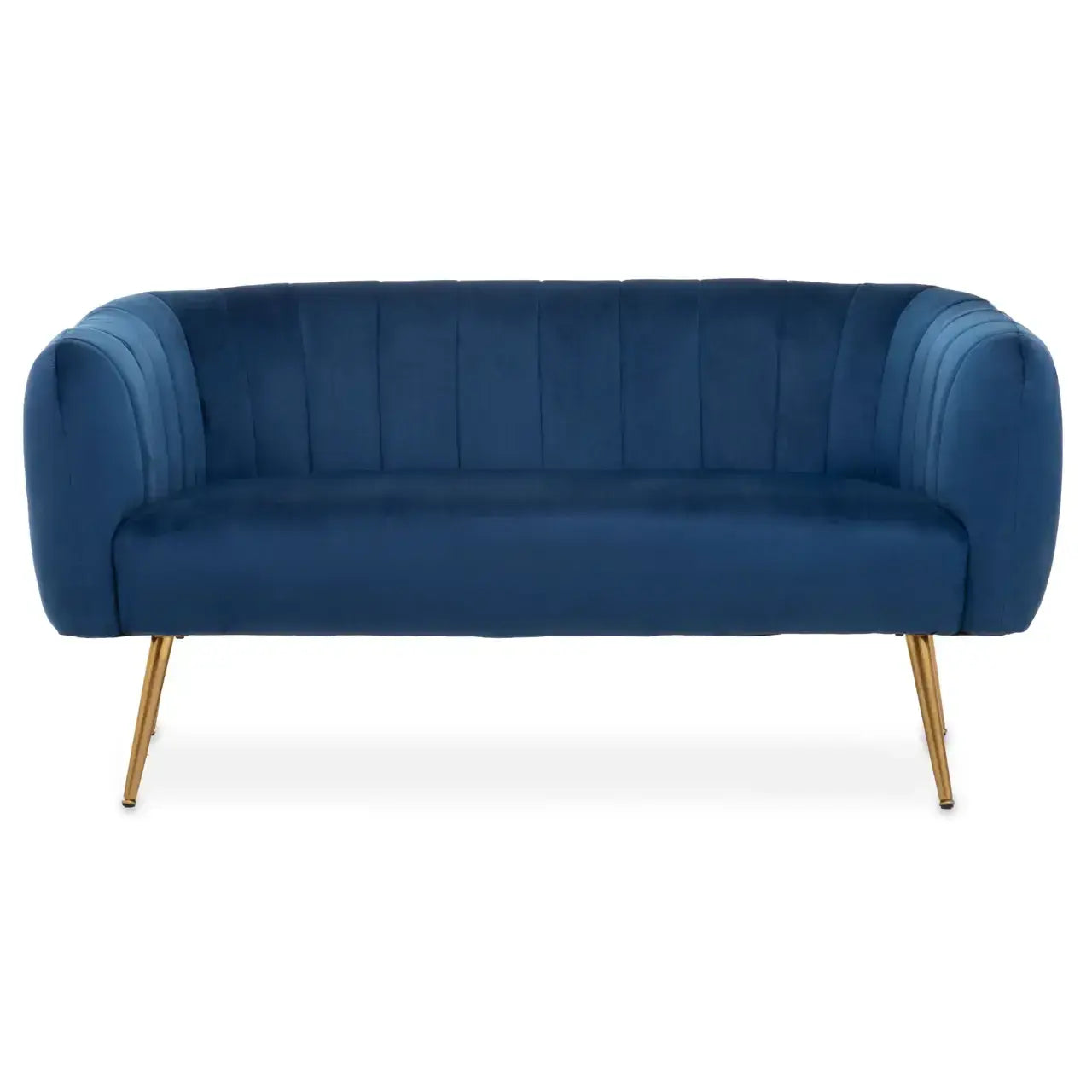 [EKM-AUTOGENERATED]Larissa Two Seat Blue Velvet Sofa