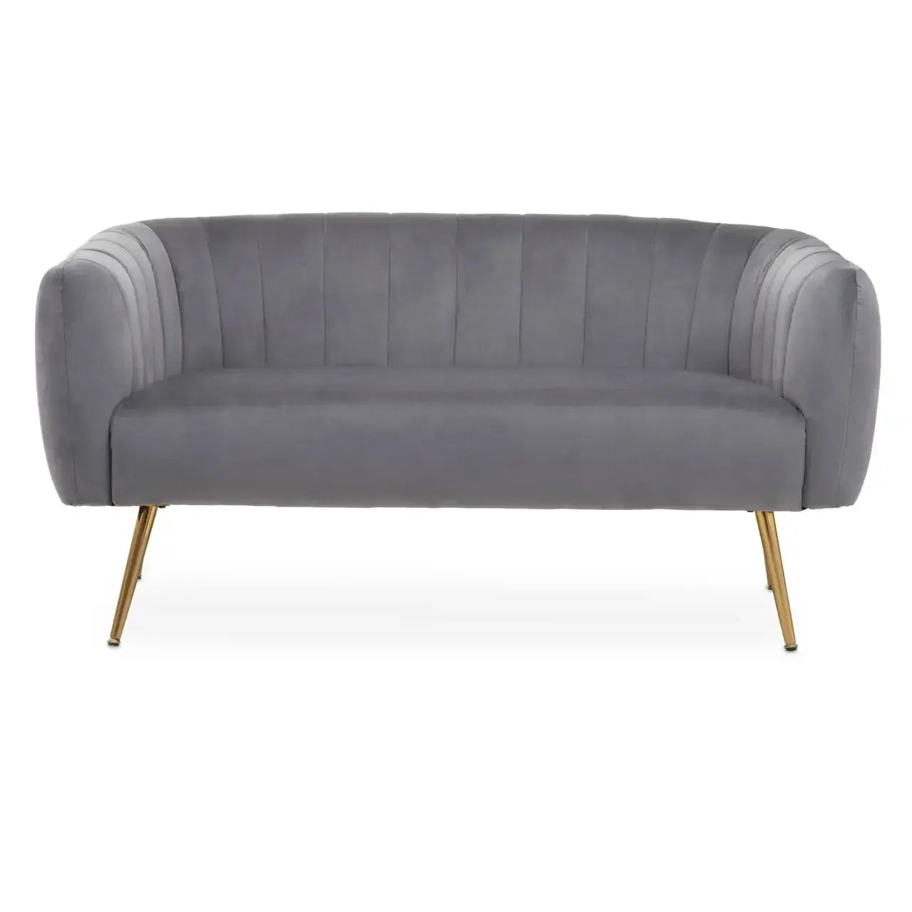 [EKM-AUTOGENERATED]Larissa Two Seat Grey Velvet Sofa