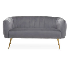 [EKM-AUTOGENERATED]Larissa Two Seat Grey Velvet Sofa
