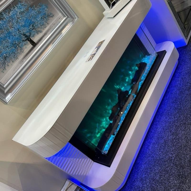 LED Color Changing Fireplace Heater with Bluetooth Entertainment and USB - Home Luxe Interior