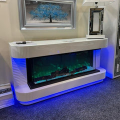 [EKM-AUTOGENERATED]LED Color Changing Fireplace Heater with Bluetooth Entertainment and USB - Home Luxe Interior