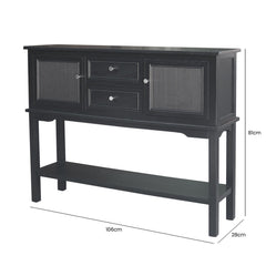 Lindon 2 Door 2 Drawer Sideboard Black