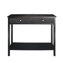 [EKM-AUTOGENERATED]Lindon 2 Drawer Console Table Black